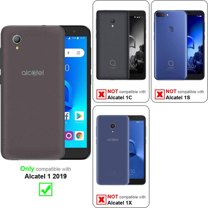 Actual product image Cadorabo Book Invisible Magnet Cover (Alcatel 1)