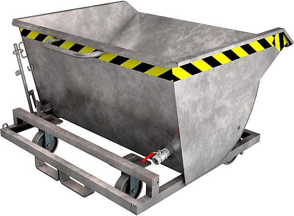 Immagine prodotto eurokraft pro Contenitore ribaltabile per trucioli, con ruote in poliammide (500 l)