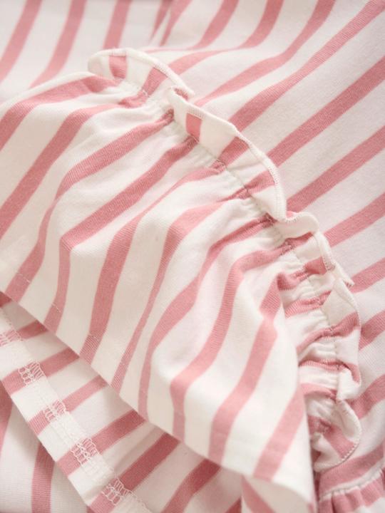 Actual product image Creamie short-sleeved dress striped (116)