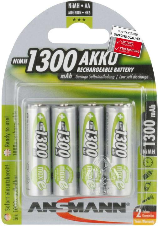 Produktbild Ansmann maxE (4 Stk., AA, 1300 mAh)