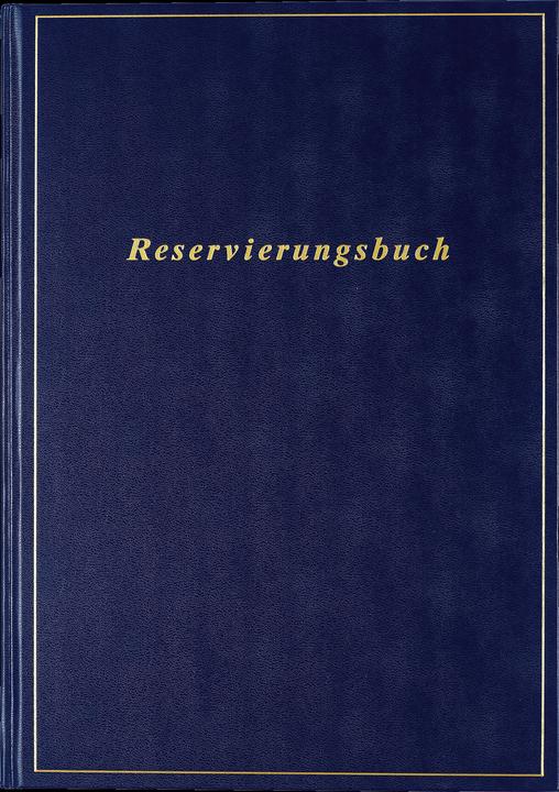 Produktbild Rido Buchkalender Reservierung A4 1 Tag/2 Seiten Balacron dunkelblau 2025 (A4, Deutsch)