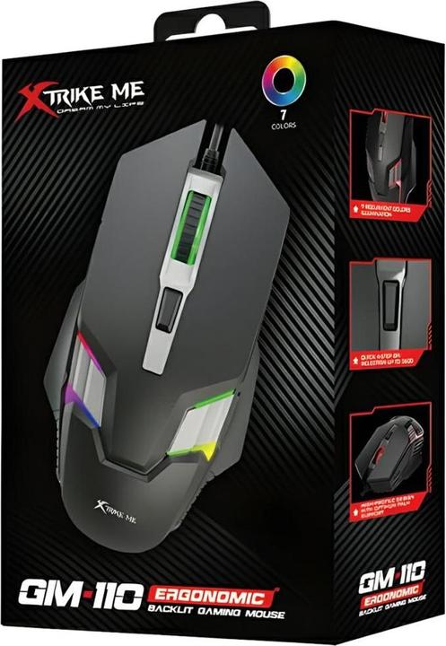 Image du produit Xtrike Me Mysz gamingowa przewodowa GM-110 czarny/black (Filaire)