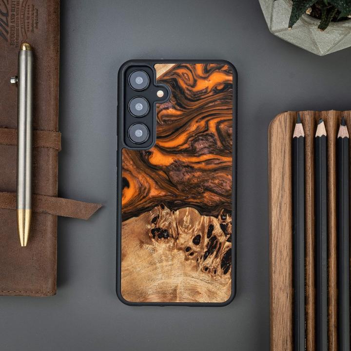 Actual product image INNE Bewood Unique case for Samsung Galaxy S24 Plus Orange (Samsung Galaxy S24+)