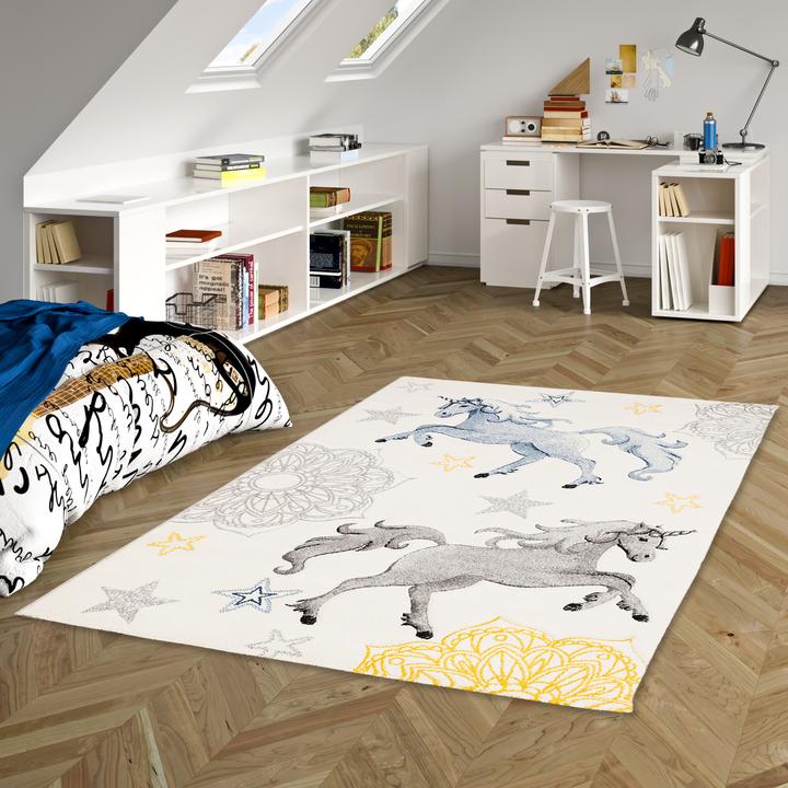 Produktbild Pergamon Kinder Teppich Maui Kids Pferde Stars (140 x 200 cm)