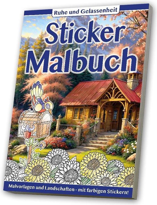 Actual product image Sticker colouring book: adults, quiet.9137