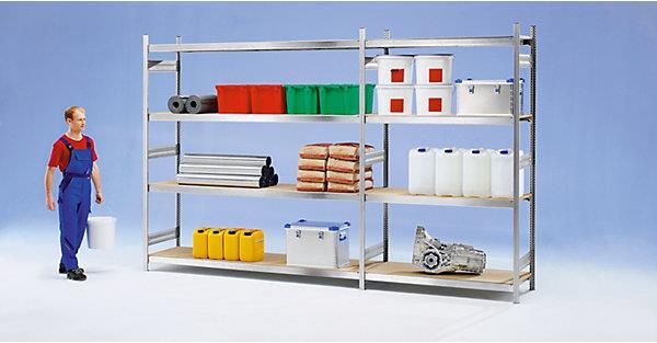 Actual product image kaiserkraft Large compartment boltless shelving with chipboard