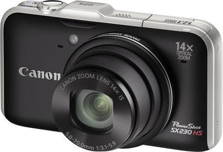 Canon Powershot SX230 HS, 12MP, 14x Zoom, GPS, FullHD, Black (1/2,3'')