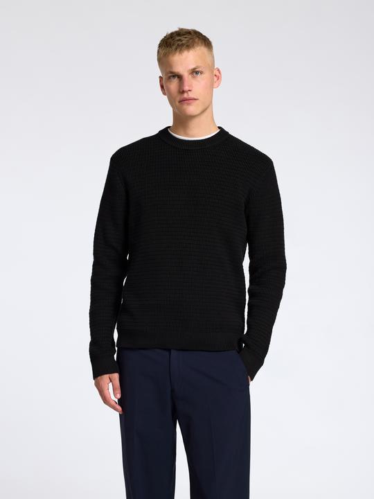 Actual product image Selected Homme Slhtheo Ls Knit Structure Crew Neck (XL)