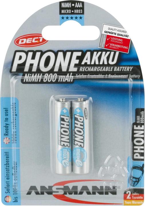Ansmann AAA (2 Stk., AAA, 800.80 mAh)