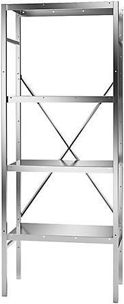 Actual product image kaiserkraft Stainless steel boltless shelving, 4 smooth shelves