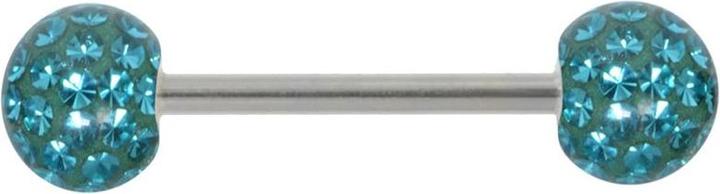 Actual product image Bijouteria Nipple piercing (Surgical steel 316L, Epoxy resin, Crystal)