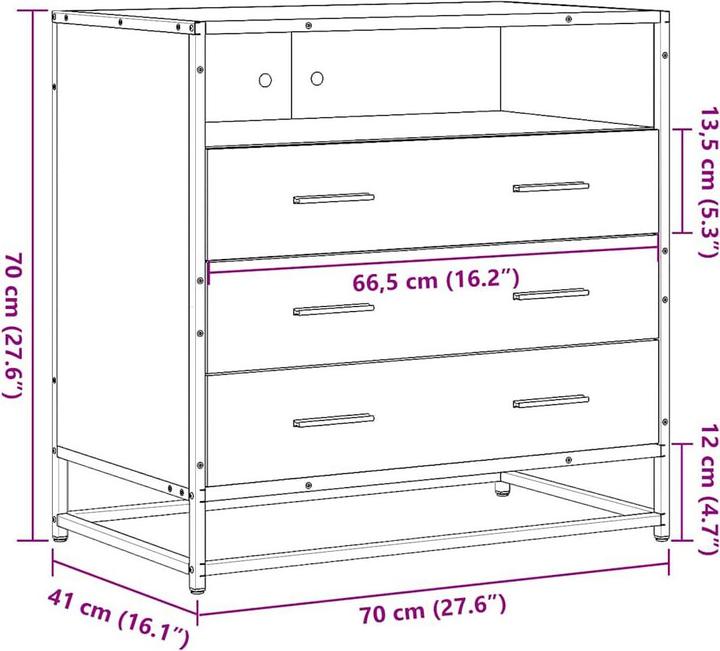 Immagine prodotto VidaXL Malesia (70 x 41 x 70 cm)