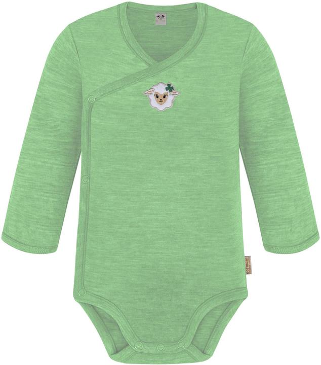 Normani 3er Pack Baby Merino Langarm Wickelbody für Junge und Mädchen - 9355