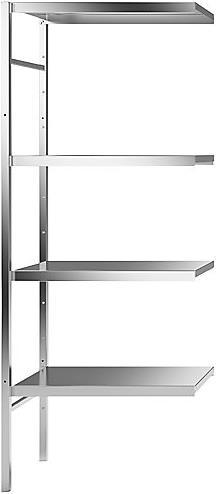 Actual product image kaiserkraft Stainless steel boltless shelving, 4 smooth shelves