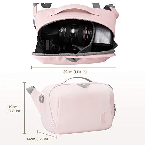 Actual product image Only-Bags.Store Camera Bag Large Shoulder Bag Shoulder Bag, for DSLR SLR Camera and Accessories, Pink (Camera shoulder bag)