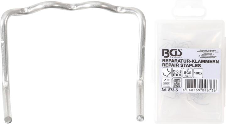 Produktbild BGS Reparatur-Klammern L-Form Ø 0,8 mm 100-tlg.