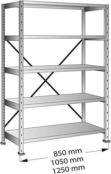 Immagine prodotto kaiserkraft Scaffalatura industriale e di stoccaggio senza bulloni, altezza 1920 mm, 5 ripiani