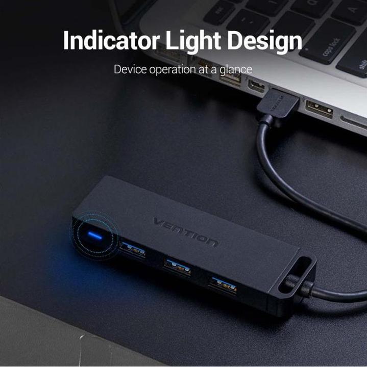 Actual product image Vention 4-Port USB 3.0 Hub 0.15 Meter (4 ports)