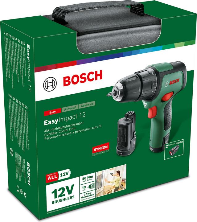 Productafbeelding Bosch Home & Garden EasyImpact 12 Kit (Oplaadbare batterij)