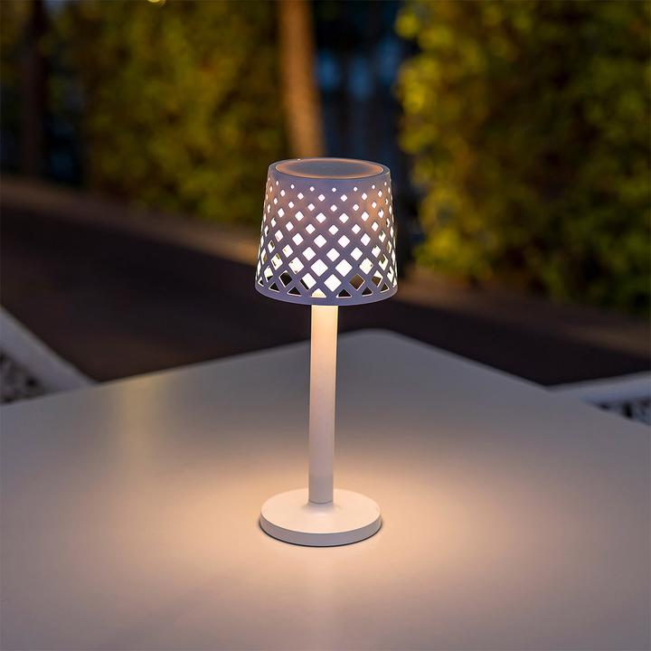 Image du produit Newgarden GRETITA Lampe de bureau LED rechargeable blanche, sans fil avec commande tactile IP44