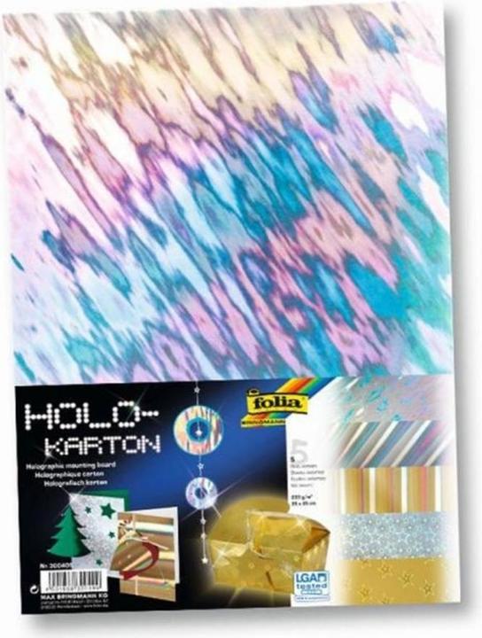 Actual product image Folia Holographic cardboard assorted (230 g/m², 5 x, 25 x 35 cm)