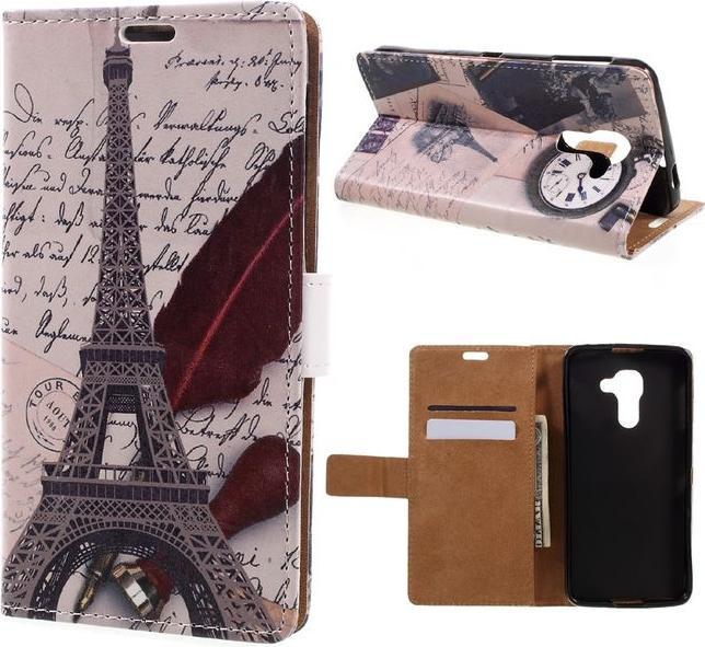 Produktbild MU Classic Case aus Leder mit Eiffelturm und Feder (Blackberry DTEK60)