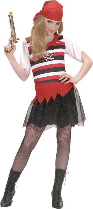 Actual product image Widmann Piratenkostüm Mädchen mit Kleid, Gürtel, Kopftuch (128)