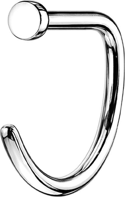 Star Piercing Nasenring offen silber D-Form (ohne Messing, Titan G23)