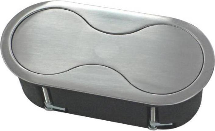 Actual product image Thebo Built-in socket outlet stainless steel Kitchen socket outlet 2x Schuko *552702