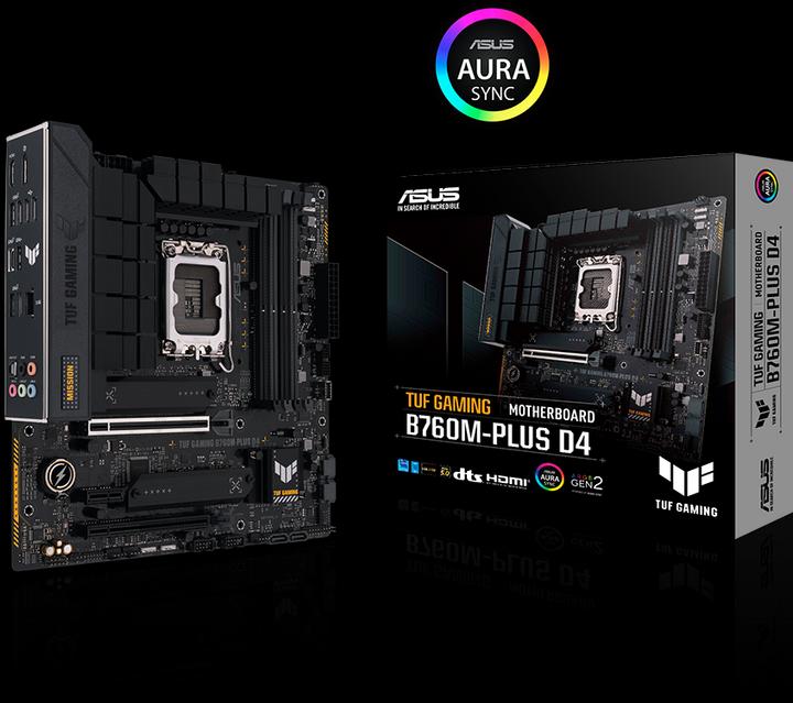 Immagine prodotto ASUS TUF GAMING B760M-PLUS D4 (LGA 1700, Intel B760, mATX)