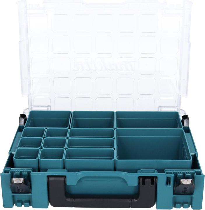 Productafbeelding Makita MAKPAC koffer met transparant deksel en dozen