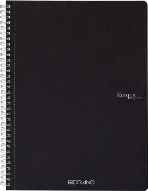 Produktbild Fabriano Heft EcoQua spiralgebunden kariert Nero (A4, Kariert, Weicher Einband)