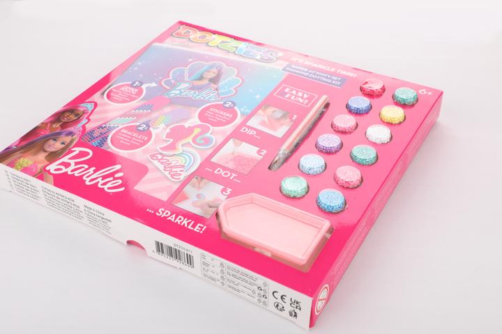 Produktbild Diamond Dotz DOTZIES® Original Diamond Painting Set Barbie mit 5 Motiven: 1 Mäppchen, 2 Armbänder 21 x 2 cm, 2 Au