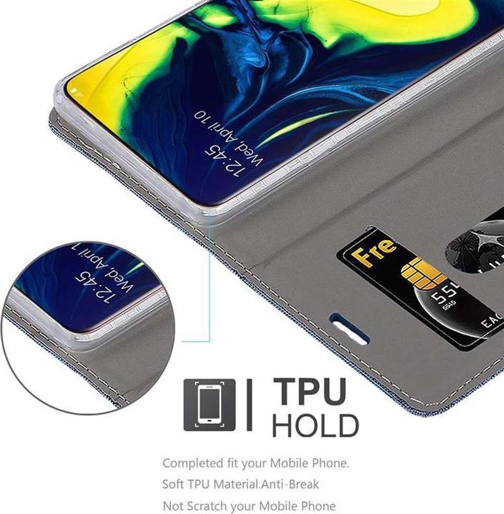 Produktbild Cadorabo Book Jeans Optik Cover (Samsung Galaxy A80)