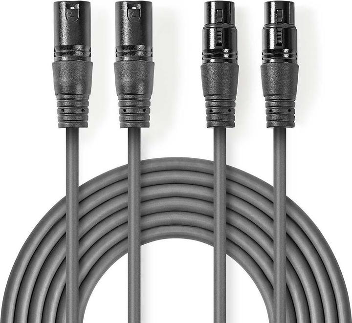 Produktbild Nedis Audiokabel XLR kompensiert 2X XLR 3-Pin Mach (1.50 m, XLR)