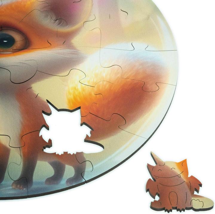 Immagine prodotto Unidragon Bubblezz fox (30 pezzi) - puzzle in legno per bambini (30 pezzi)