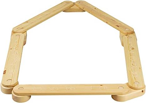 Activity Board Balancierbalken mit 5 Balancierbrettern für Kinder - Parcour Balancierbalken aus Holz | Sinnespfad