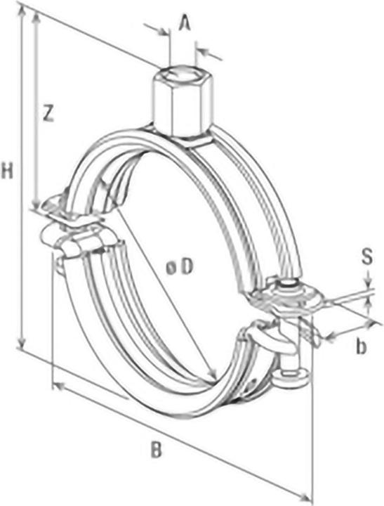 Produktbild Fischer FRS-L 175-183 M8/M10 Rohrschelle Univ. (183 mm)