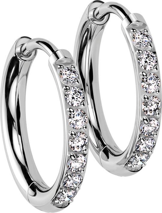 Immagine prodotto Star Piercing Orecchino argento cristalli argento (Titanio G23, senza ottone)