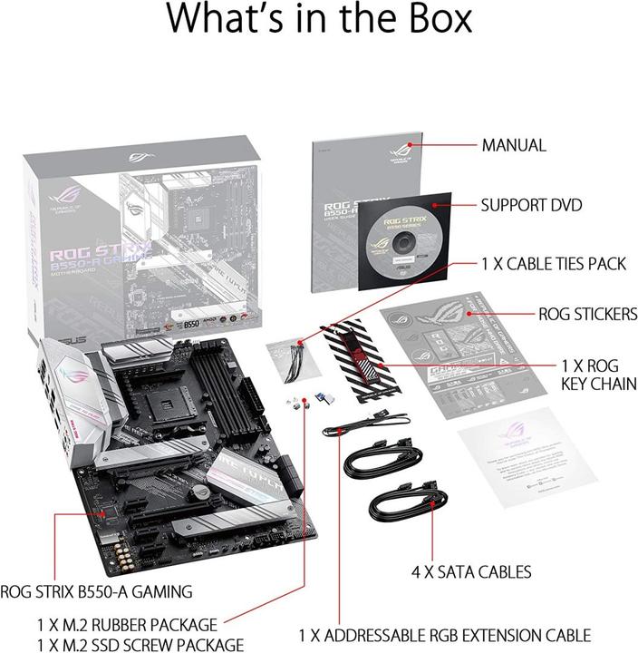 Produktbild ASUS ROG STRIX B550-A GAMING (AM4, AMD B550, ATX)