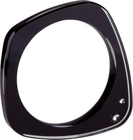 Produktbild Cayoo Bangle Large - Armreifen, schwarz (Plexiglas mit Swarovski Elementen)