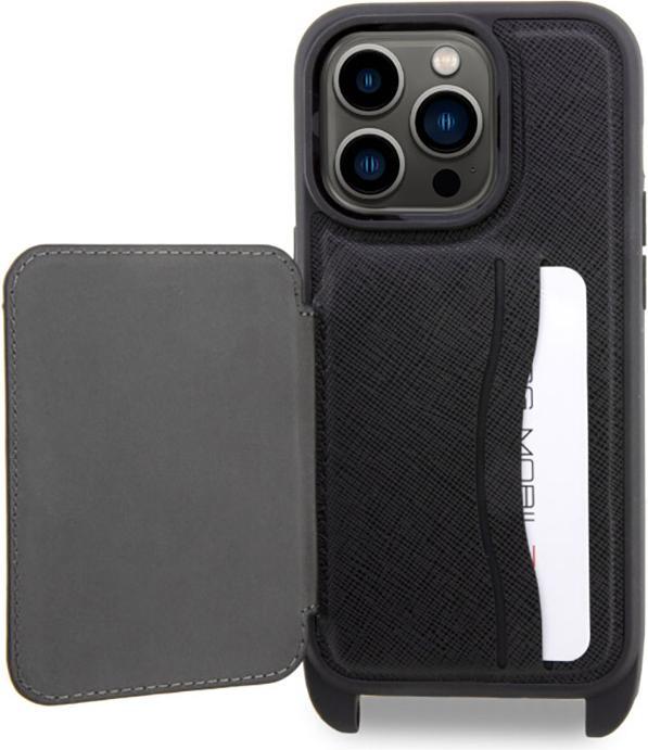 Actual product image Karl Lagerfeld KLHCP14XCSAKCPMK iPhone 14 Pro Max 6.7" hardcase czarny/black Crossbody Saffiano Karl (Apple iPhone 14 Pro Max)