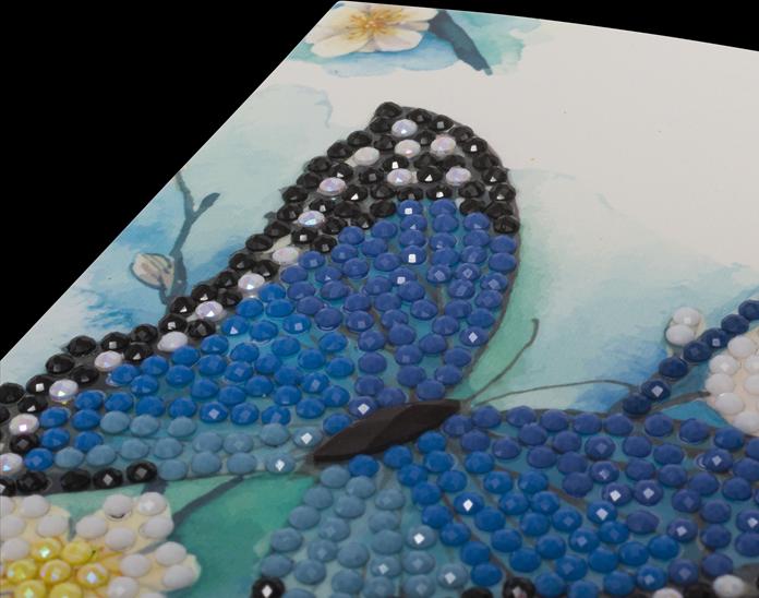 Produktbild Craft Buddy Blue Butterfly, 10x15cm Crystal Art Card
