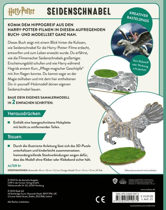 Produktbild Harry Potter - Seidenschnabel - Das offizielle Buch mit 3D-Puzzle Fan-Art (Deutsch, Revenson, Jody, 2023)