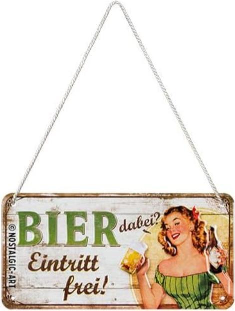 Produktbild Nostalgic-Art Merchandising Schild Bier dabei Eintritt frei 15 x 20 cm, Metall (15 x 20 cm)
