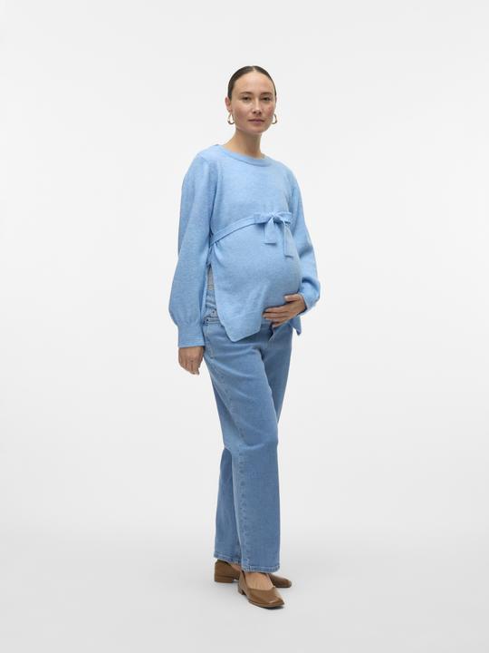 Image du produit Mamalicious Normal geschnitten Rundhals Pullover Gestricktes Oberteil (XL)