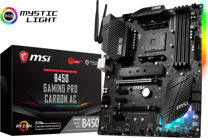 Actual product image MSI B450 Gaming Pro Carbon AC (AM4, AMD B450, ATX)