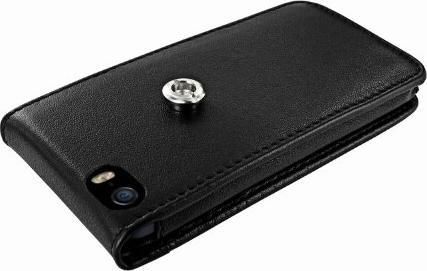 Actual product image Piel Frama Classic Magnetic Race Edition Leather Case for Apple iPhone 5/5S - Black/Red (Apple iPhone 5)