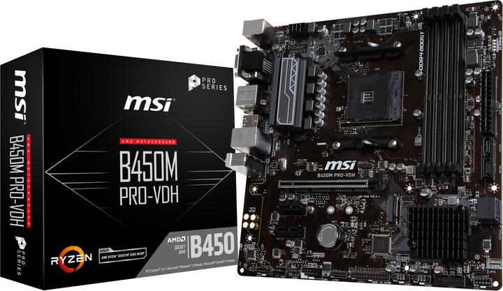 Produktbild MSI B450M Pro-VDH V2 (AM4, AMD B450, mATX)