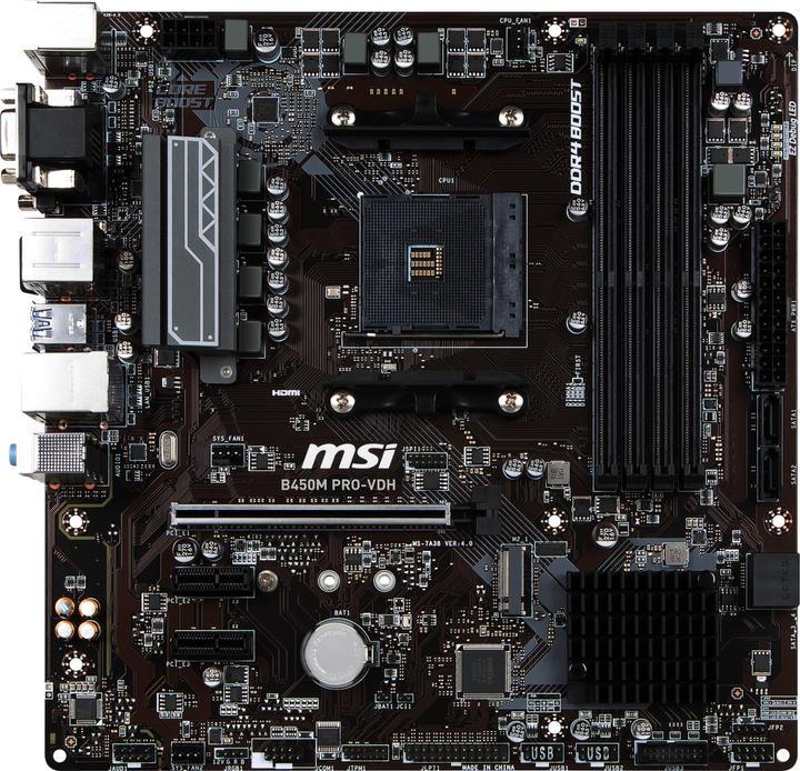 Produktbild MSI B450M Pro-VDH V2 (AM4, AMD B450, mATX)